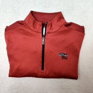 Torrey Pines Callaway Sweater Mens M Red 1/4 Zip Pullover Golf Mock Neck Jersey